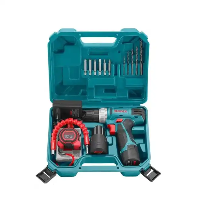 rs-8012 کیت دریل شارژی 12 ولت 19 پارچه رونیکس مدل RS-8012