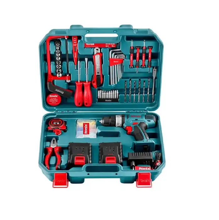 rs-8018 کیت دریل شارژی 18 ولت 53 پارچه رونیکس مدل RS-8018